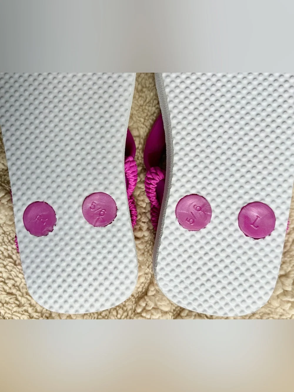 Girls Sandal Bundle - Floral Iridescent Summer Shoes With Ankle Straps, Size 5/6